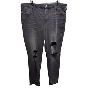American Eagle Outfitters Black Distressed Jeggings Size 20